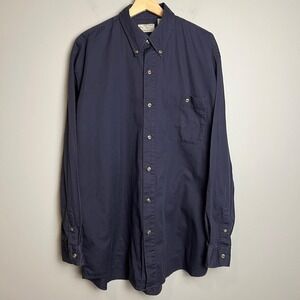 VTG Bugle Boy Long Sleeve Shirt Mens XLT Original Blue Button Down Cotton Y2K